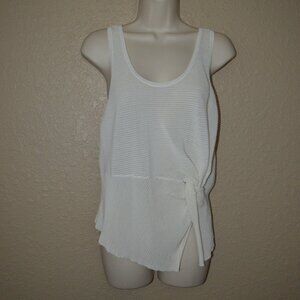 NWOT $238 Sz S Michelle Mason IvoryTwist Ribbed Sleevless Top